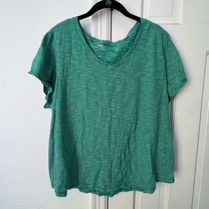 Old Navy XXL green and white striped top
